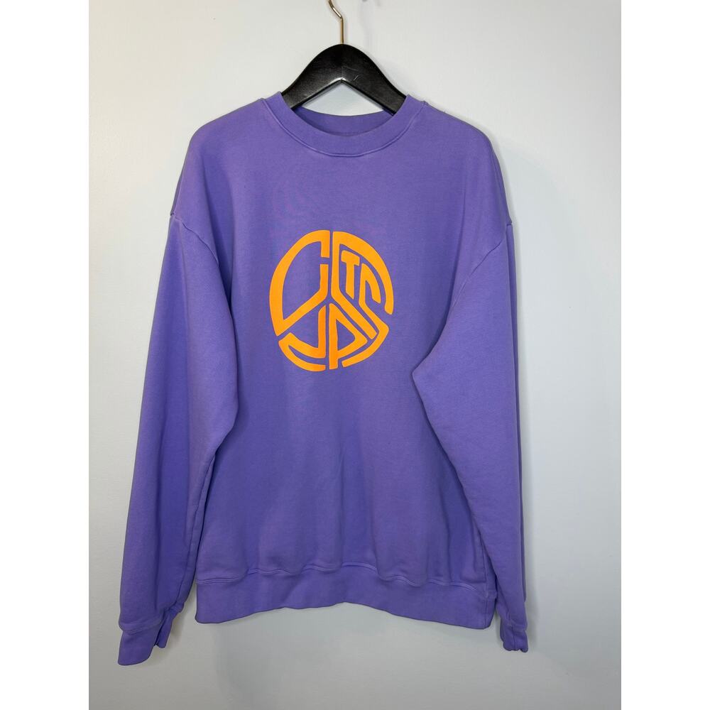 Concepts Peace Logo Crewneck Sweatshirt Dahlia Purple Men's XL